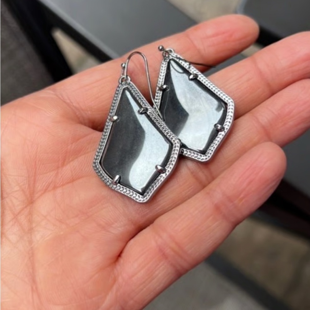 Kendra Scott Alex Drop Earrings - Gray Hematite